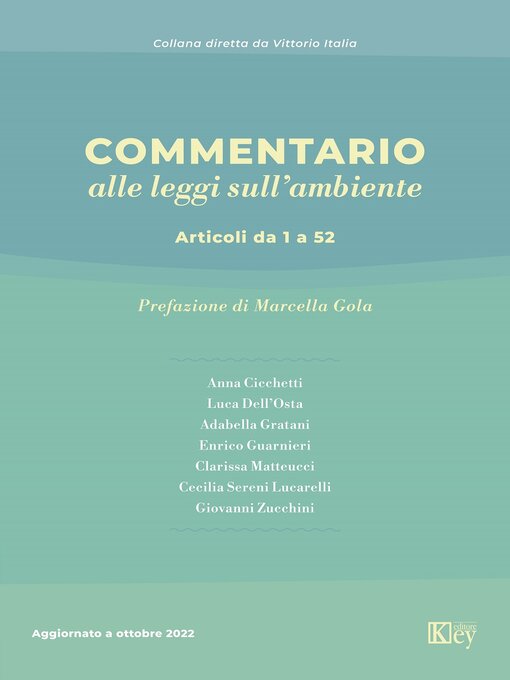 Title details for Commentario alle leggi sull'ambiente by AA.VV - Available